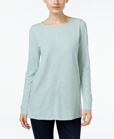 Eileen Fisher Jewel-Neck Top