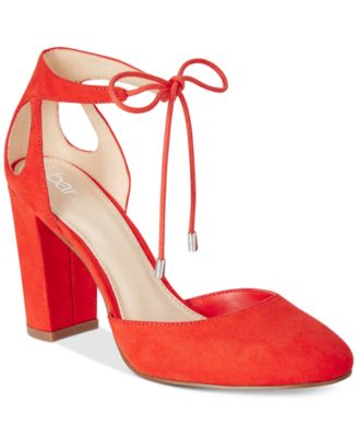 Bar III - Sabrina Lace-Up Block-Heel Pumps