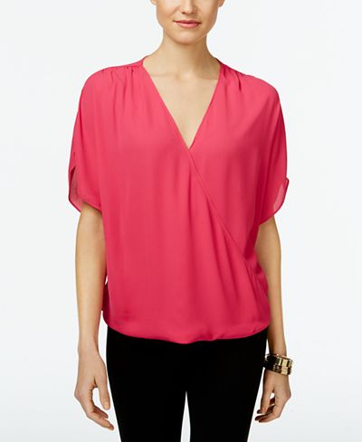 INC International Concepts Surplice Top, Only at Macy's