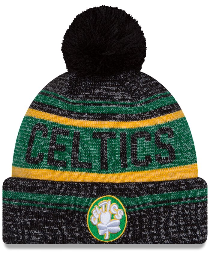 New Era Boston Celtics Hardwood Classics Snow Dayz Knit Hat - Macy's