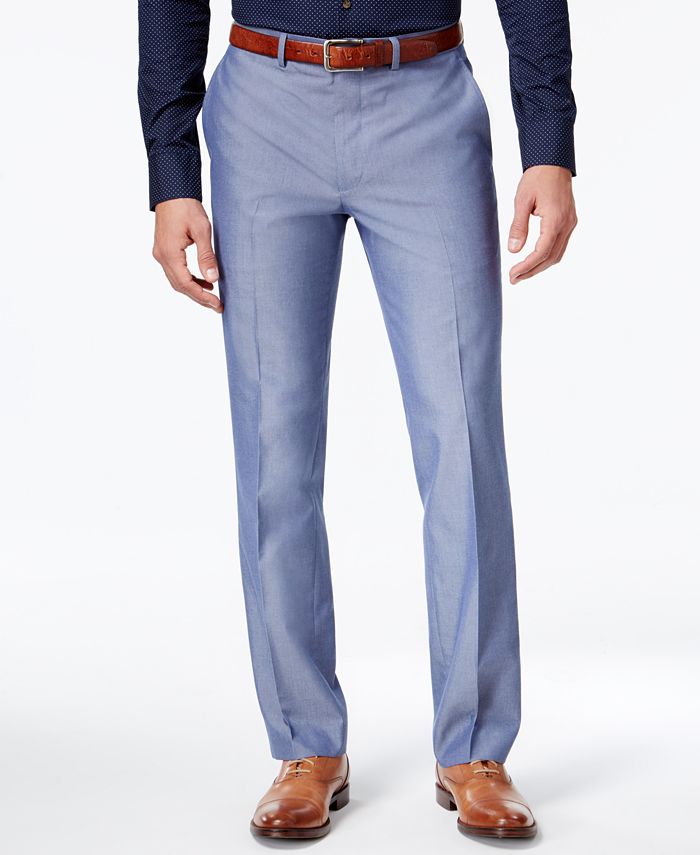 Kenneth Cole Reaction Men's Slim-Fit Light Blue Micro-Grid Suit - Macy's