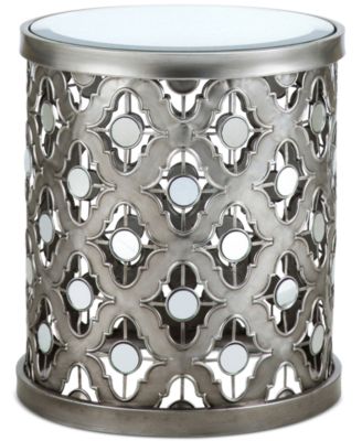 Furniture - Arian Quatrefoil Mirror Accent Table, Direct Ship