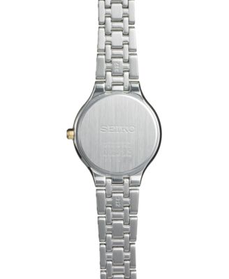 Seiko Women's Solar Diamond Accent Two-Tone Stainless Steel Bracelet ...