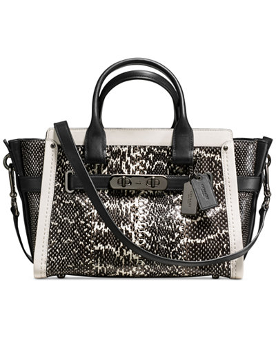 COACH Colorblock Swagger 27 in Genuine Snake