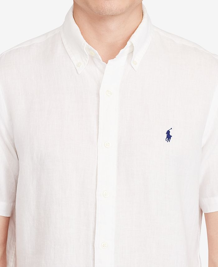 Polo Ralph Lauren Men's Short-Sleeve Linen Shirt - Macy's