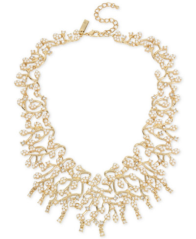 M. Haskell for INC International Concepts Gold-Tone Imitation Pearl and Crystal Statement Necklace, Only at Macy's