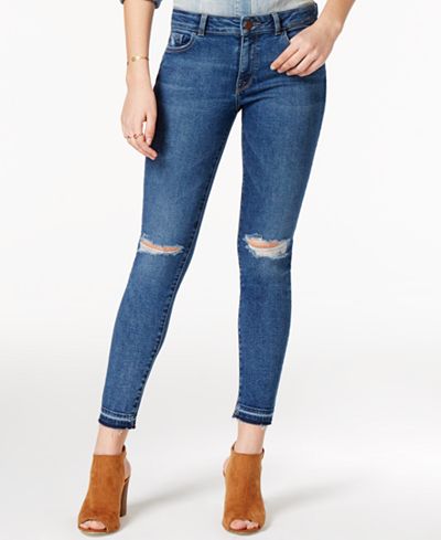 DL 1961 Margaux Ripped Cracked Wash Skinny Jeans