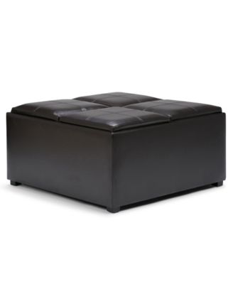 Simpli Home - Fabric Coffee Table Storage Ottoman, Direct Ship