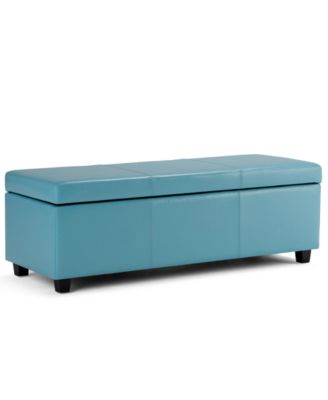 Easton Faux Leather Rectangular Storage Ottoman