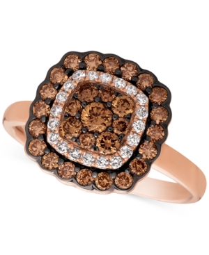 image of Le Vian Chocolatier Diamond Framed Ring (7/8 ct. t.w.) in 14k Rose Gold