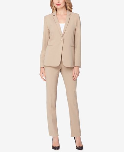 Tahari ASL Single-Button Pantsuit