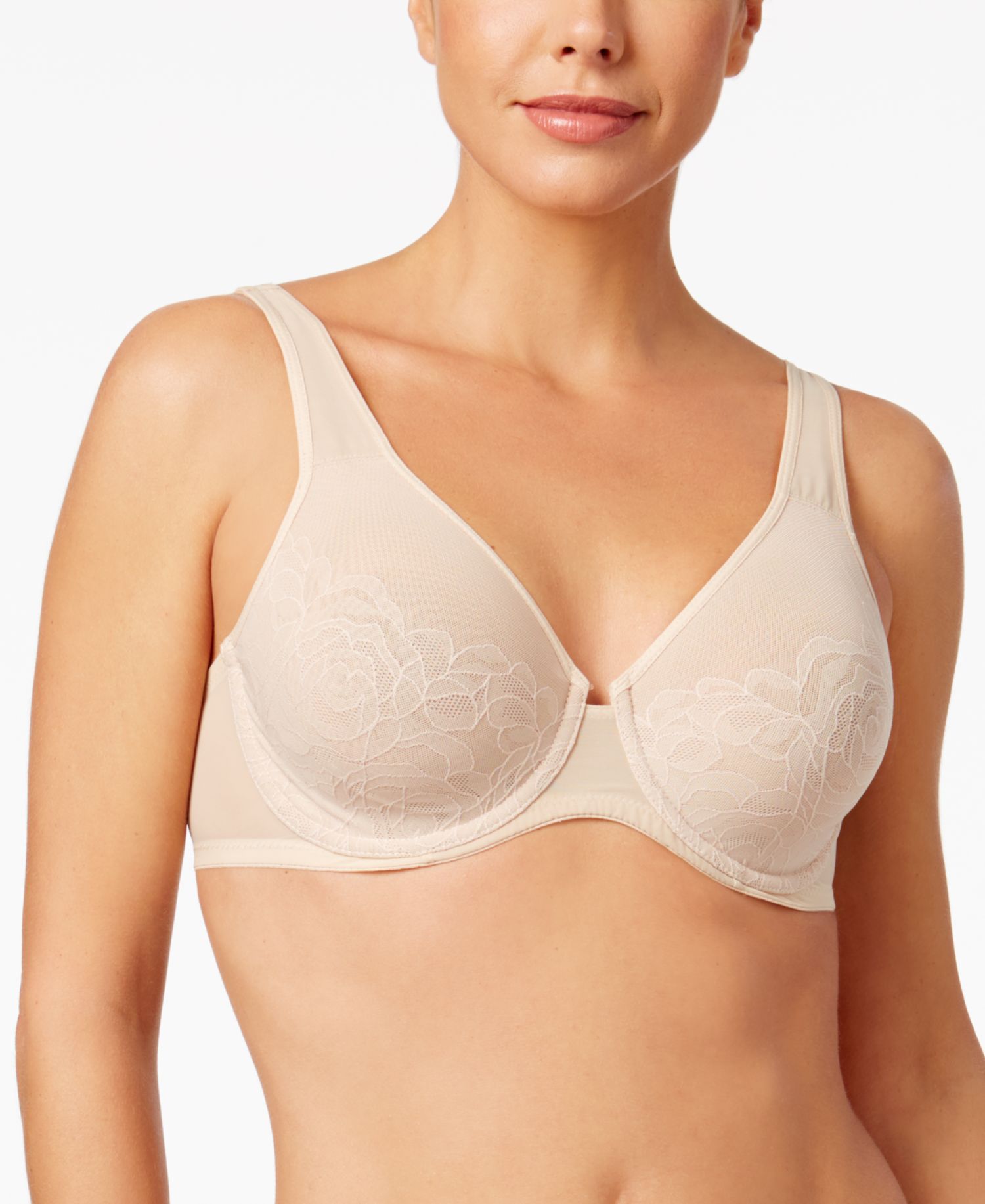 Stark Beauty Rose-Lace Molded Underwire Bra 855225