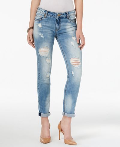 Kut from the Kloth Catherine Ripped Hail Wash Boyfriend Jeans
