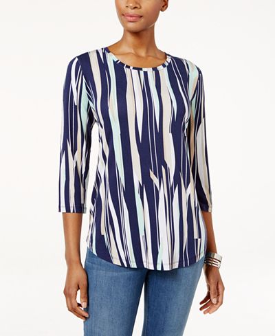JM Collection Printed Top, Only at Macy's