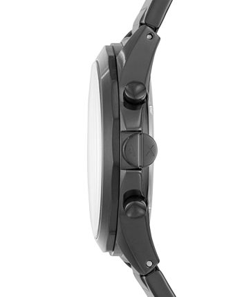 A|X Armani Exchange - Men's Chronograph Black Stainless Steel Bracelet Watch 44mm X2601