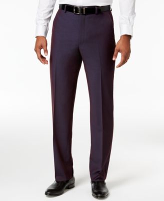 Sean John - Men's Classic-Fit Plum Dress Pants