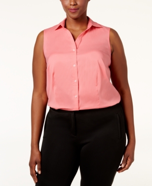 Charter Club Plus Size Sleeveless Shirt, Only at Macys