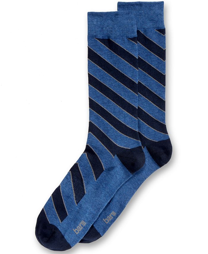 Bar III Men's Seamless Toe Patterned Angle Stripe Dress Socks, Created