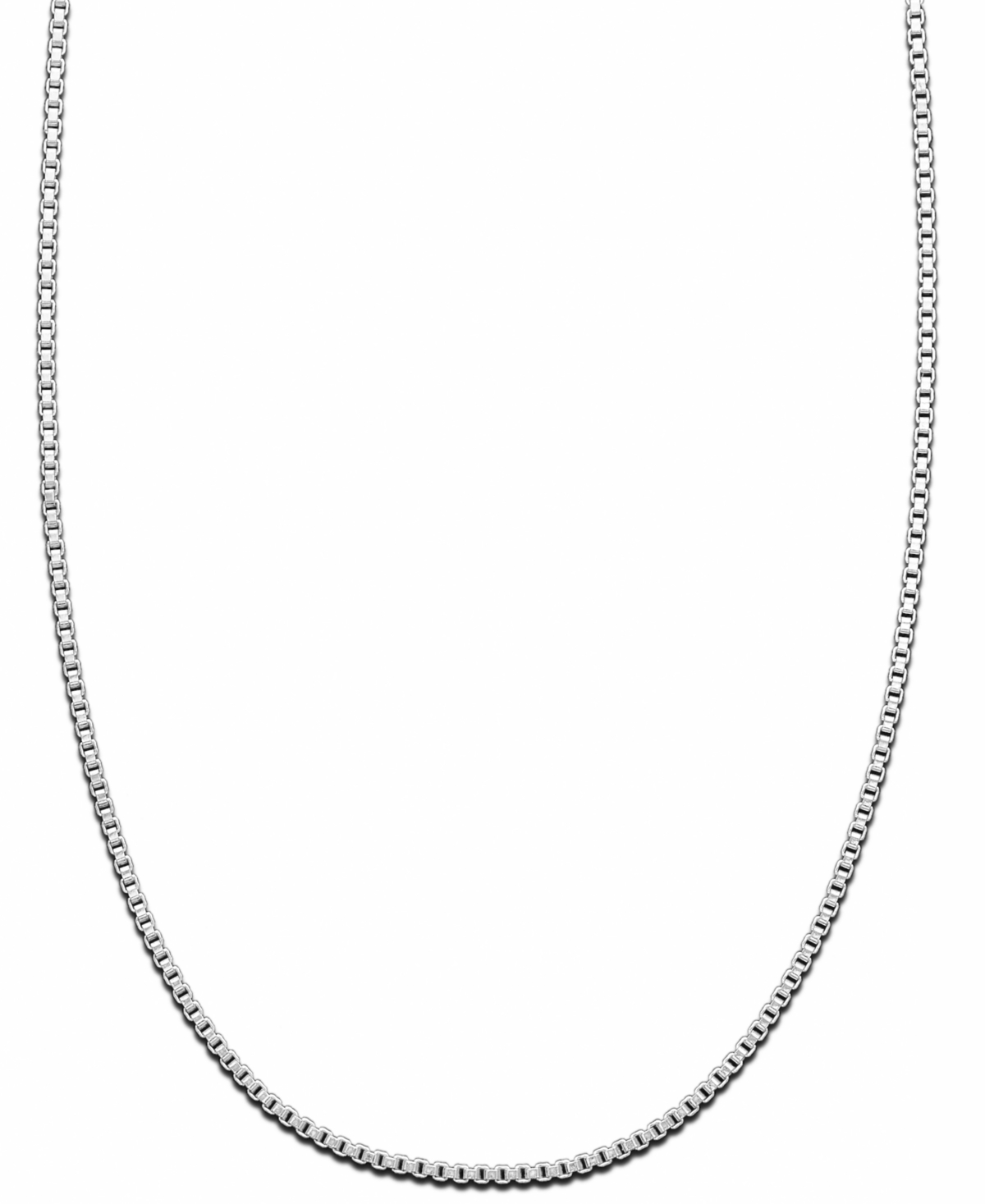 Box Link 16" Chain Necklace in Sterling Silver, Created for Macy's