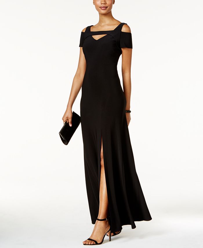 Nightway - Cold-Shoulder Keyhole Gown