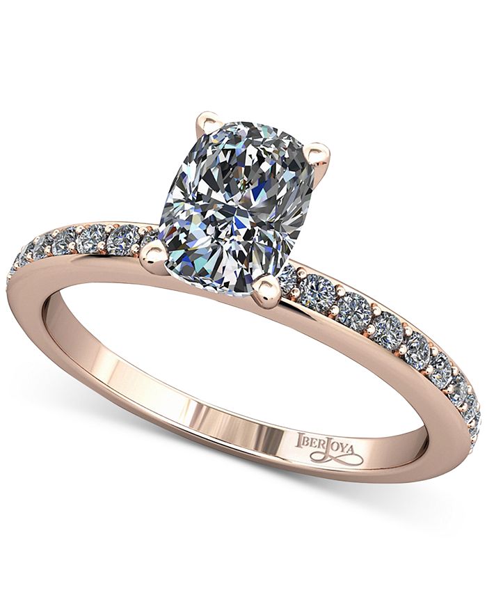 Macy's Diamond Solitaire Mount Setting (1/5 ct. t.w.) in 14k Rose Gold ...