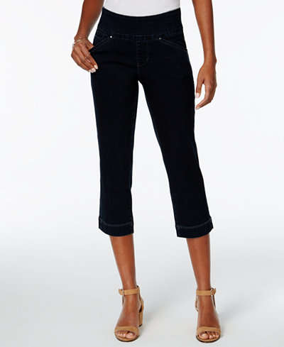 JAG Marion Pull-On Skinny Dark Wash Cropped Jeans