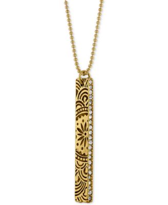 macys gold bar necklace