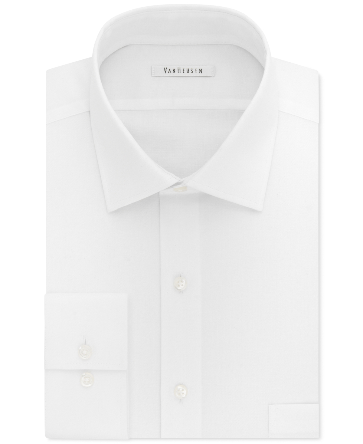 Men's Classic-Fit Wrinkle Free Flex Collar Stretch Solid Dress Shirt - White