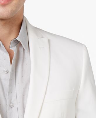Slim-Fit White Cotton Dinner Jacket 