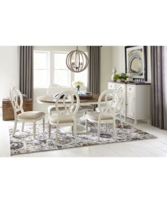 Sag Harbor Round Dining Furniture, 7-Pc. Set (Expandable Round Dining Pedestal Table & 6 Side Chairs)
