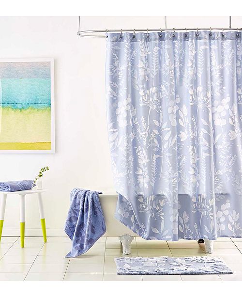 bluebellgray Fleur Cotton Shower Curtain Shower Curtains Bed & Bath