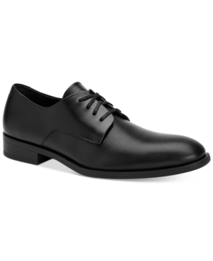 Calvin Klein Men's Dorrel Box Leather Oxfords - Web ID: 4485170