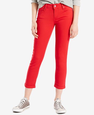 levi's mid rise skinny crop