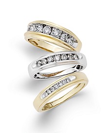 Men's Diamond Bands in 10k Gold and White Gold