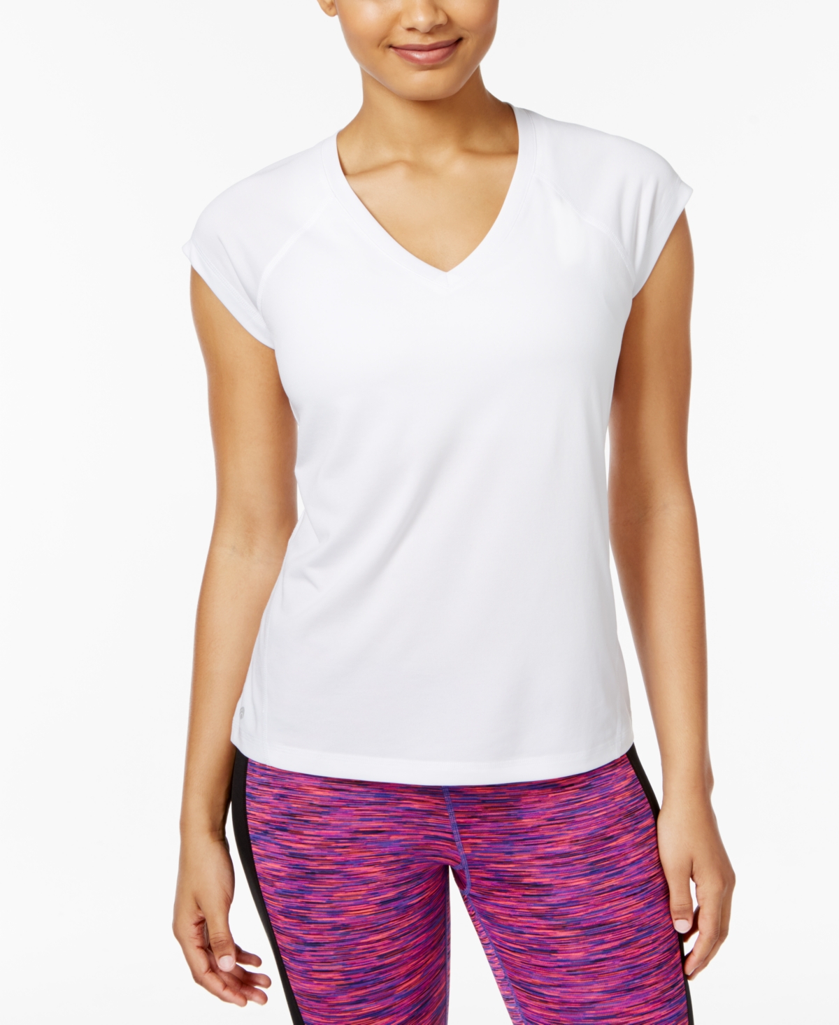 Women's Essentials Rapidry Heathered Performance T-Shirt, Created for Macy's - Bright White