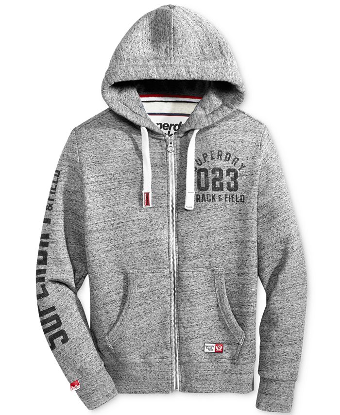 Superdry Essential Logo Henley Quarter Zip Sweatshirt, Varsity Grey