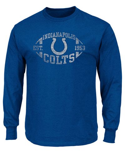 Profile Men's Indianapolis Colts Print Logo Long Sleeve Big & Tall T-Shirt