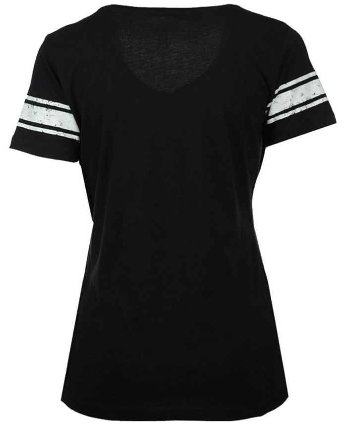 G-III Sports Women's Philadelphia Eagles Glitter Sleeve Stripe T-Shirt ...