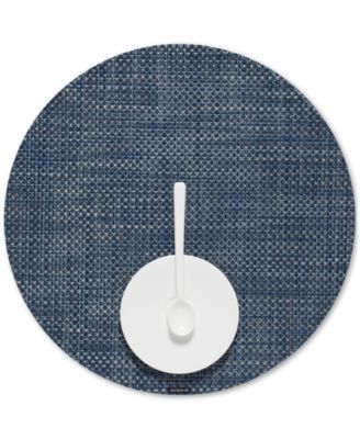 Chilewich Basketweave Round Placemat Collection In White