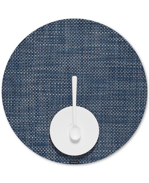 Chilewich Basketweave Woven Vinyl Placemat, Round Table Linens