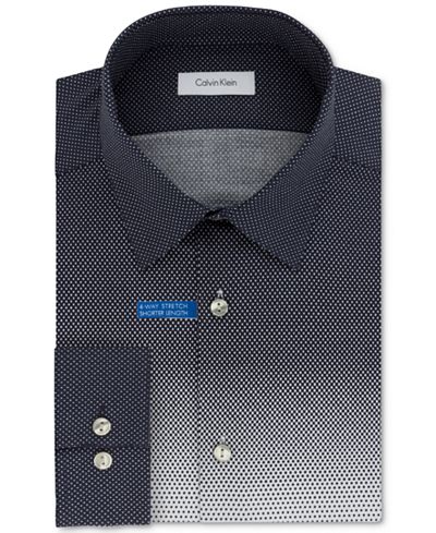 Calvin Klein Men's Slim-Fit Infinite Stretch Untucked Dress Shirt, Only at Macy's - Dress Shirts