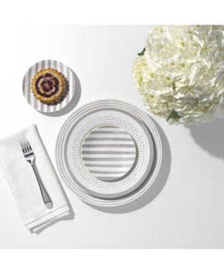 Shop Kate Spade Charlotte Street Grey East Dinnerware Collection In White Spiral