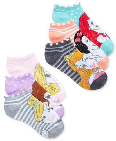 Disney Women's 6-Pk. Princess No-Show Socks