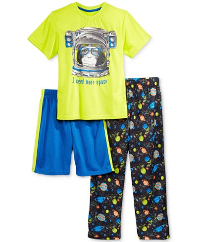 Max & Olivia 3-Pc. I Need More Space Pajama Set, Little Boys (2-7) & Big Boys (8-20), Only at Macy's