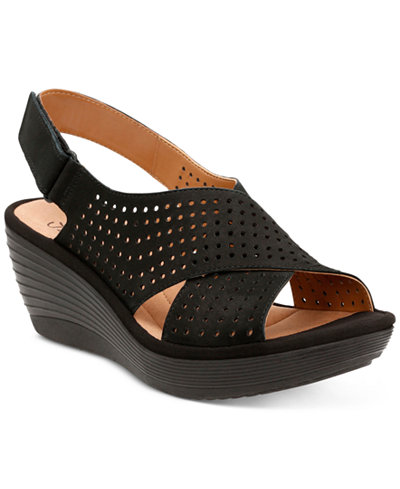 Clarks Collection Women's Reedly Variel Wedge Sandals - Sandals - Shoes ...