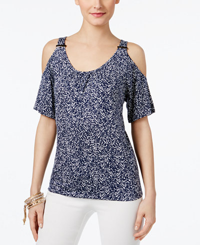 Thalia Sodi Printed Off-The-Shoulder Top, Only at Macy's
