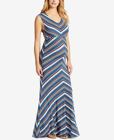 Motherhood Maternity Striped Maxi Dress