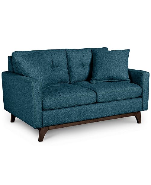Furniture Nari 58" Fabric Tufted Loveseat Custom Colors, Created for