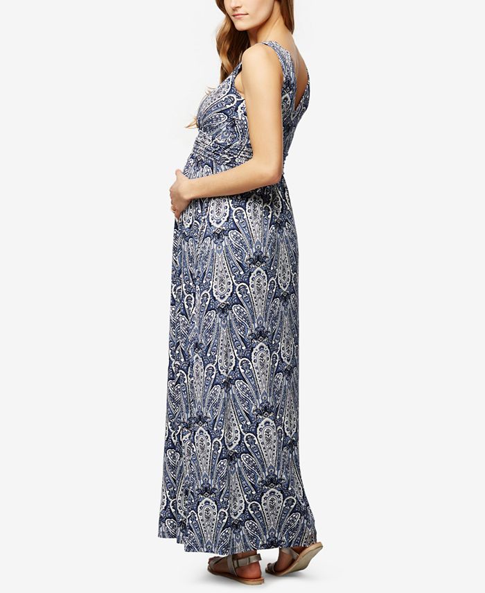 A Pea in the Pod Maternity Printed Maxi Dress - Macy's