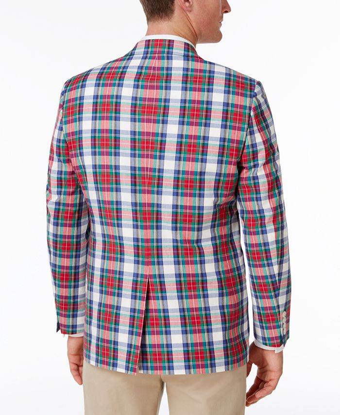 Lauren Ralph Lauren Men's ClassicFit MultiColor Madras Ultraflex Cotton Sport Coat Macy's
